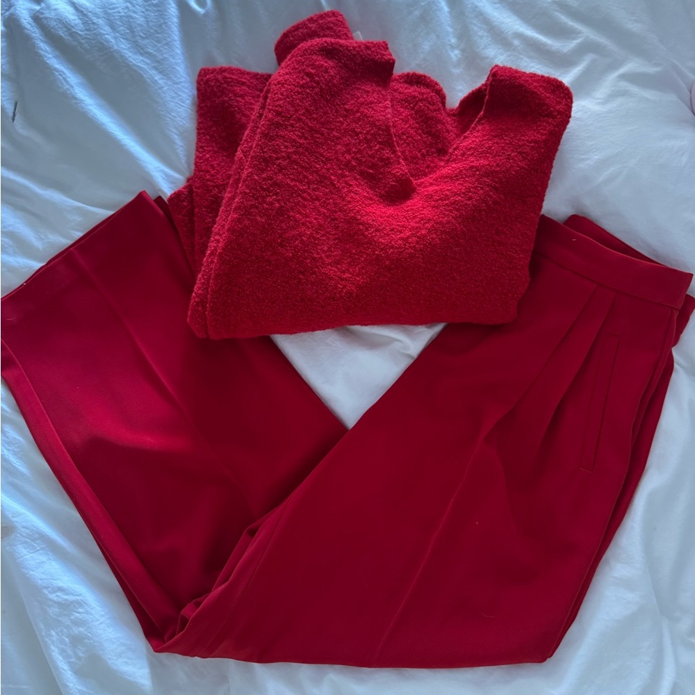 Commense Red Crew Neck Sweater